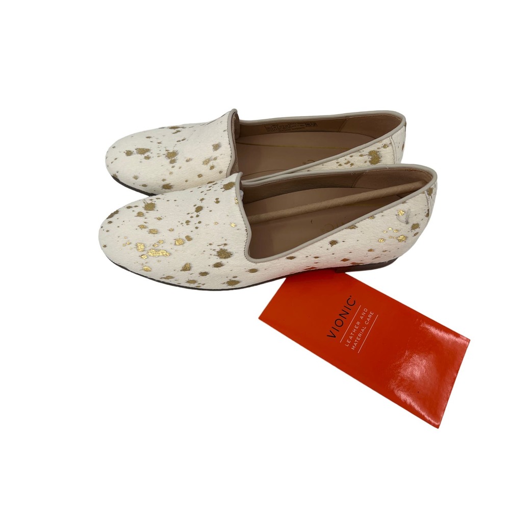 Vionic White and Gold Women's Flats